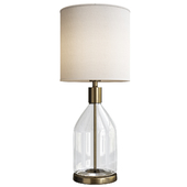 Yolanda glass linen shade table lamp