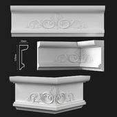 Ceiling cornice for recasting