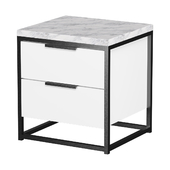 Bedside table Nord white