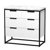 Chest of drawers Nord white