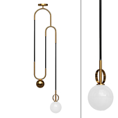 Подвесной светильник - Cradle Brass Art Deco Pulley Pendant Light