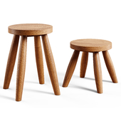 Zara Home - The small and large teak stool