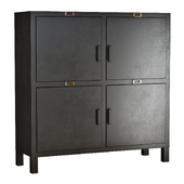 Sideboard with 4 doors in Hiba steel