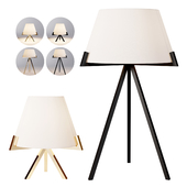 CB2 Ornado Polished Brass Table Lamps (2Model+2Material)
