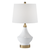 Amsterdam 24.5" White/Gold Table Lamp