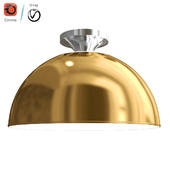 Sculptural Metal Flush Mount