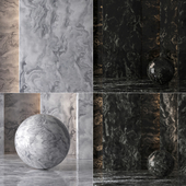 Set of 3 Tileable Marble Material 8K+ (Seamless) DrCG No 71