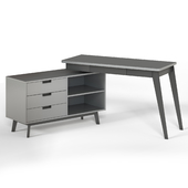 Work table with swivel pedestal