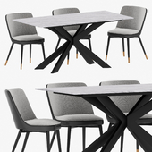 Marlene chair and Sintered x Asterisk Dining Table