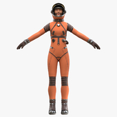 Character "Astronaut Girl" (without rigging)