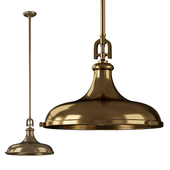Rutherford 1 Light 18 inch Satin Brass Pendant Ceiling Light