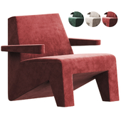 CUBIC Easy chair with armrests By Moca