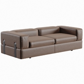 Daybed Sofa 711 by Tito Agnoli for Cinova in Brown Leather