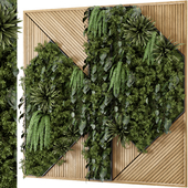 Indoor Wall  Vertical Garden in Wooden Base - Set 568