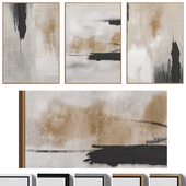 Abstract Neutral Wall Art C-437