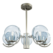 Modern Globe Sputnik Chandelier 5-Light Chrome Glass Ceiling Light