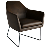Crate & Barrel Clancy Leather Chair