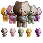 Фигурка Xxray Plus Brown (line Friends) Bear