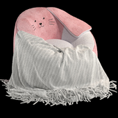 Детский пуф Character Bean Bag Chair Bunny Pink