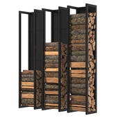 Wall firewood rack D790BK