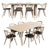 Bolia Sleek Chair Hill Table Set