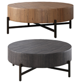 Fargo 40" Round Reclaimed Wood Coffee Table by pottery barn