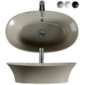 treos Series 730 countertop washbasin matt grey