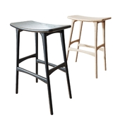 Oak Osso black bar stool (ETHNICRAFT)