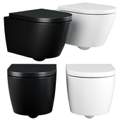 Evineo ineo wall-mounted washdown toilet set, rimless, with toilet seat, removable, antibacterial