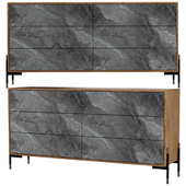 Vig Furniture Nova Domus Metcalf - Mid-Century Walnut & Grey Dresser
