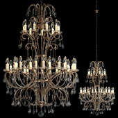 Hanging chandelier Golden bordeaux