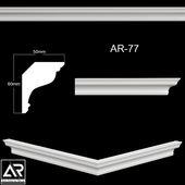 OM Карнизы  AR-77 Размер: 50 х 60 x 1000 mm материал: гипс