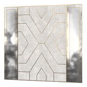 Soft wall panel with mirrors