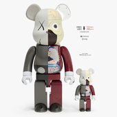 Bearbrick / KAWS Dissected Companion Brown (2010)