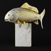 koi fish sculpture