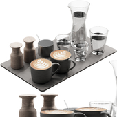 134 eat and drinks decor set 04 coffee and water 04