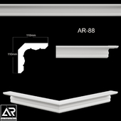 OM Карнизы  AR-88 Размер: 110 х 110 x 1000 mm материал: гипс