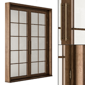 Neo Classic Glass and Wood Door Set 42