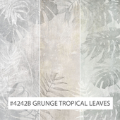 Creativille | Wallpapers | 4242B Grunge Tropical Leaves