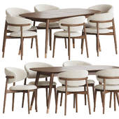 Oleandro Chair Clover Table Dining Set