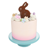 Easter cake with chocolate bunny