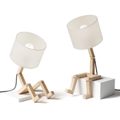Table lamp artistic Trisdar robot
