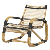 Curve lounge chair INDOOR rattan Cane-line black stripe