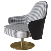 ludwig swivel armchair by reflex