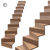 Компактная деревянная лестница