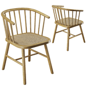 Zara Home Ash Wood Chair with Rattan Seat