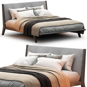 MILES Bed with tufted headboard By Huppe