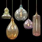 Salon Glass Oval Pendant Light Collection