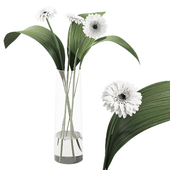 021 Flowers and leaves in vase indoor decor plant