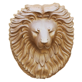 Beautiful detailed bass-relief of a lions head